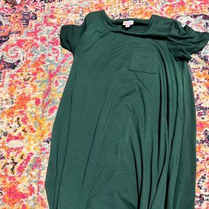 LuLaRoe XS Green Shift Dress